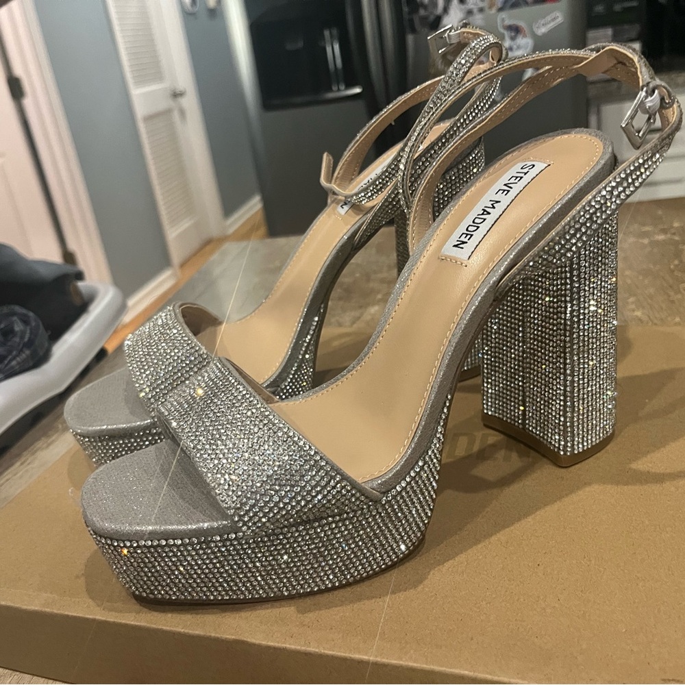 New, Steve Madden Rhinestone Platforms